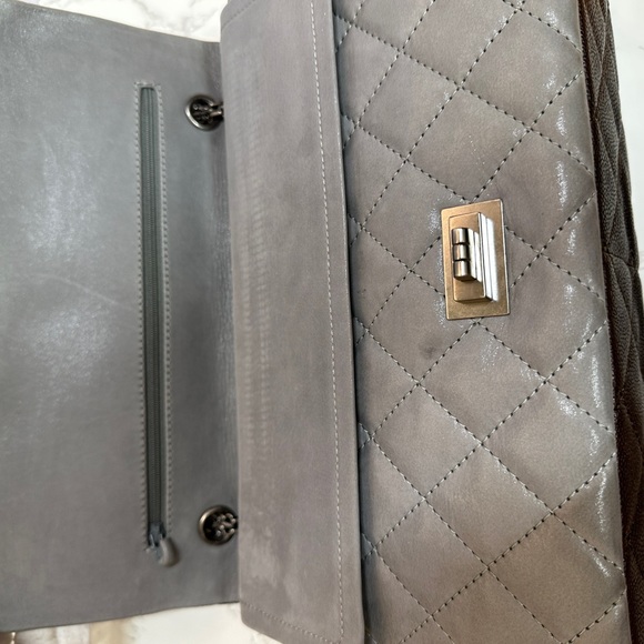 💎Authentic CHANEL Sold
Bi-Color Brown/Grey Leather  QuiltedClassicFlap - Picture 13 of 16
